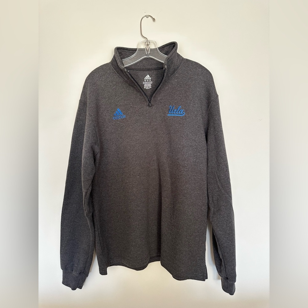 Adidas X UCLA Grey 3/4 Zip Pullover Men’s Medium